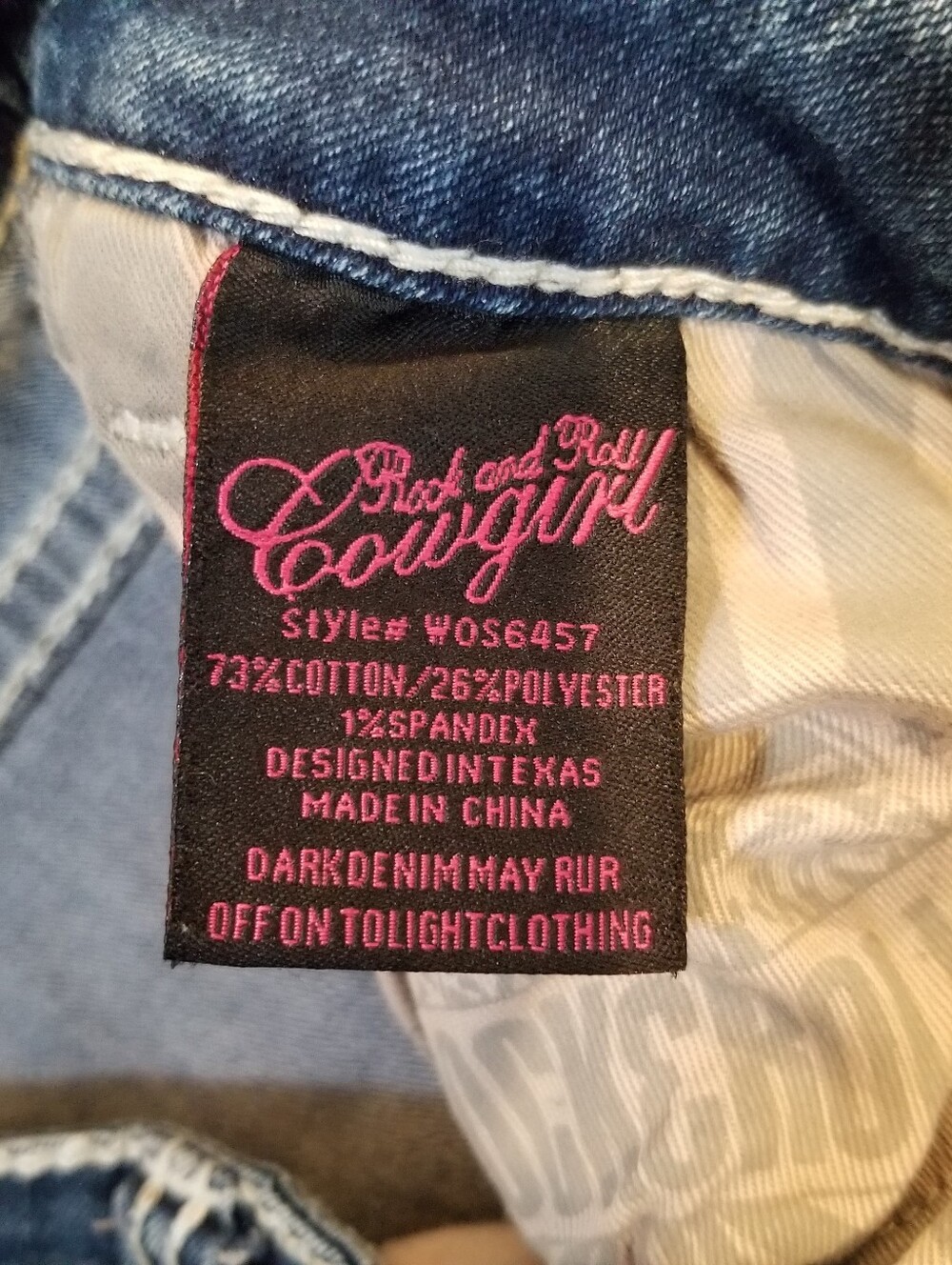 Rock&Roll Cowgirl Jeans 30x32 Actual 31x31 Skinny Low Rise Blue Denim Distressed - Picture 10 of 10